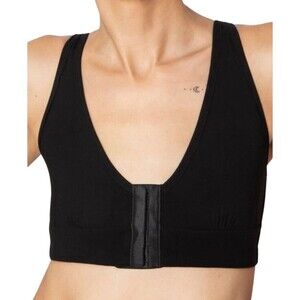 Black Front Closure Sports Bra
